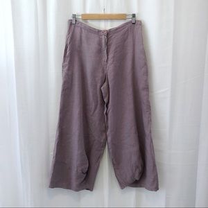 NWT Arthurio Lino mauve linen harem crop pants S